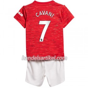 Manchester United Edinson Cavani 7 Kinder Heim Trikotsatz 2020/21 Kurzarm (+ Kurze Hosen)